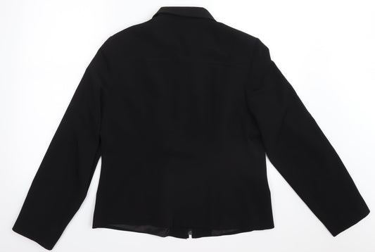 AMARANTO Womens Black Jacket Size 14