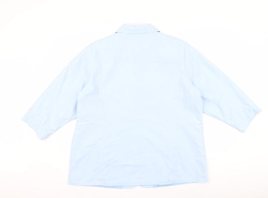 Marks and Spencer Womens Blue Jacket Size 20 - zip pockets