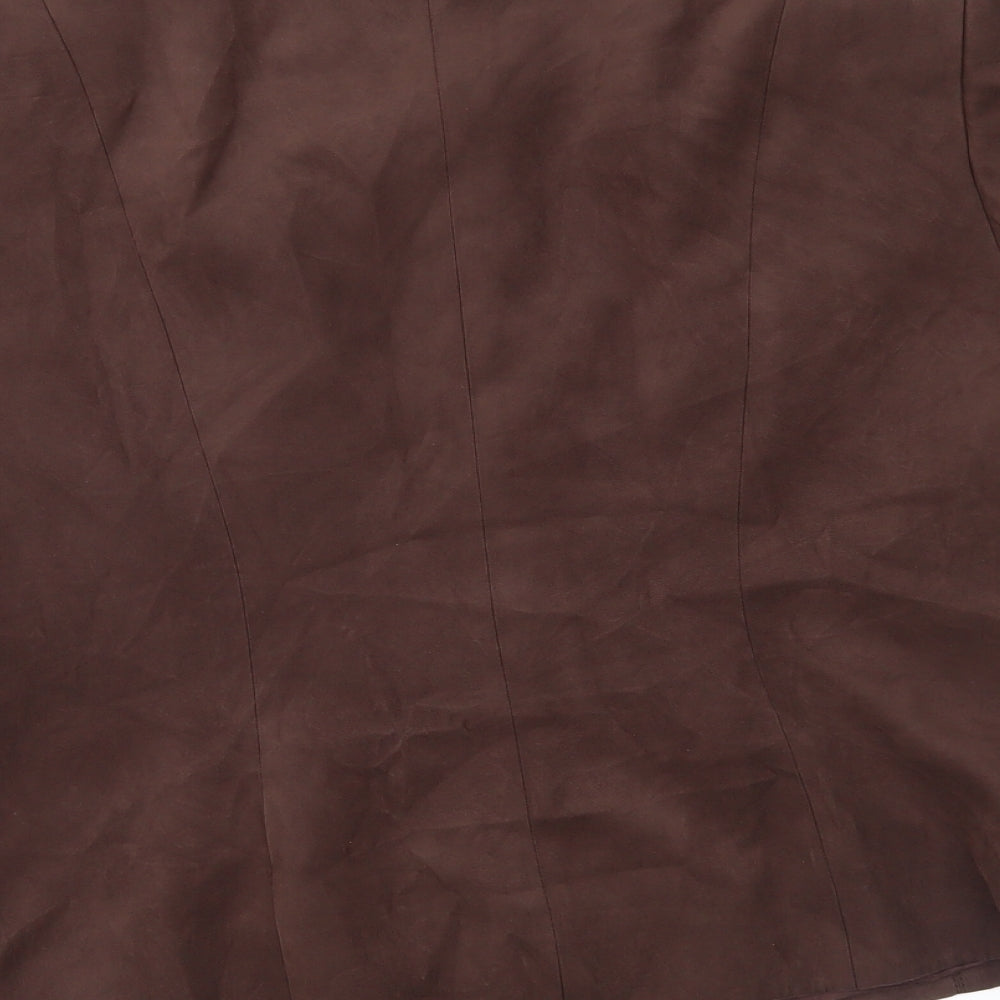Anne Brooks Womens Brown Jacket Size 16
