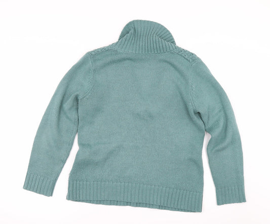 BM Womens Green Pullover Jumper Size S