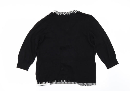 Per Una Womens Black Pullover Jumper Size 14