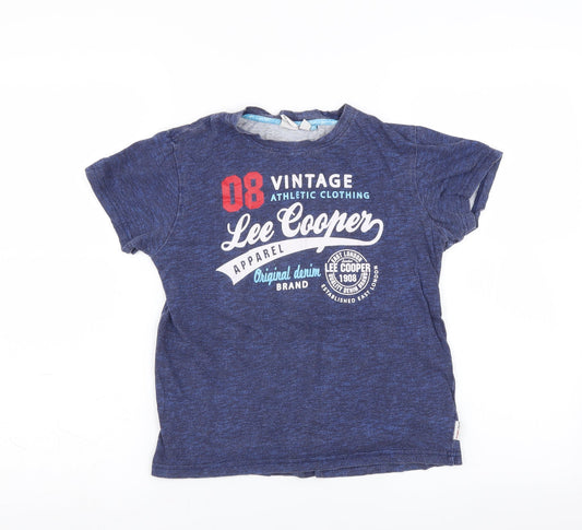 Lee Cooper Boys Blue Basic T-Shirt Size 9-10 Years