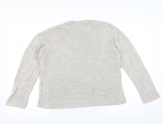 Nasty Gal Womens Beige Pullover Jumper Size 10