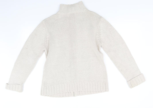 Essentials Womens Beige Full Zip Jumper Size 14