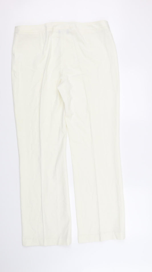 Sky Designs Womens White Trousers Size 16 L32 in