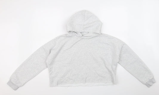 PRETTYLITTLETHING Womens Grey Pullover Hoodie Size S