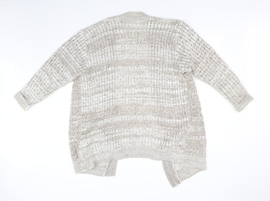 Glimpse Womens Beige Cardigan Jumper Size L