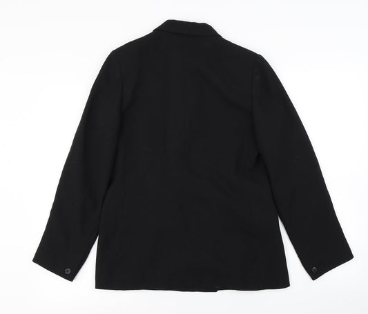 Preworn Womens Black Jacket Blazer Size 12