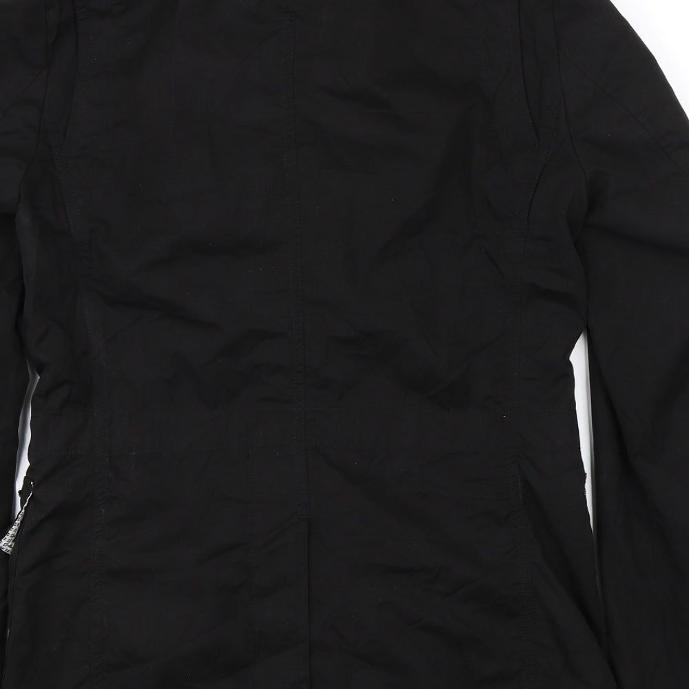 Brand and care label for sawyers+hendricks london women’s black jacket coat, size S