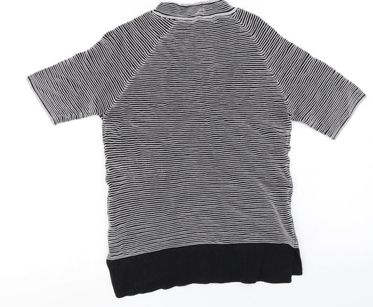 NEXT Womens White Striped Pullover Jumper Size 12