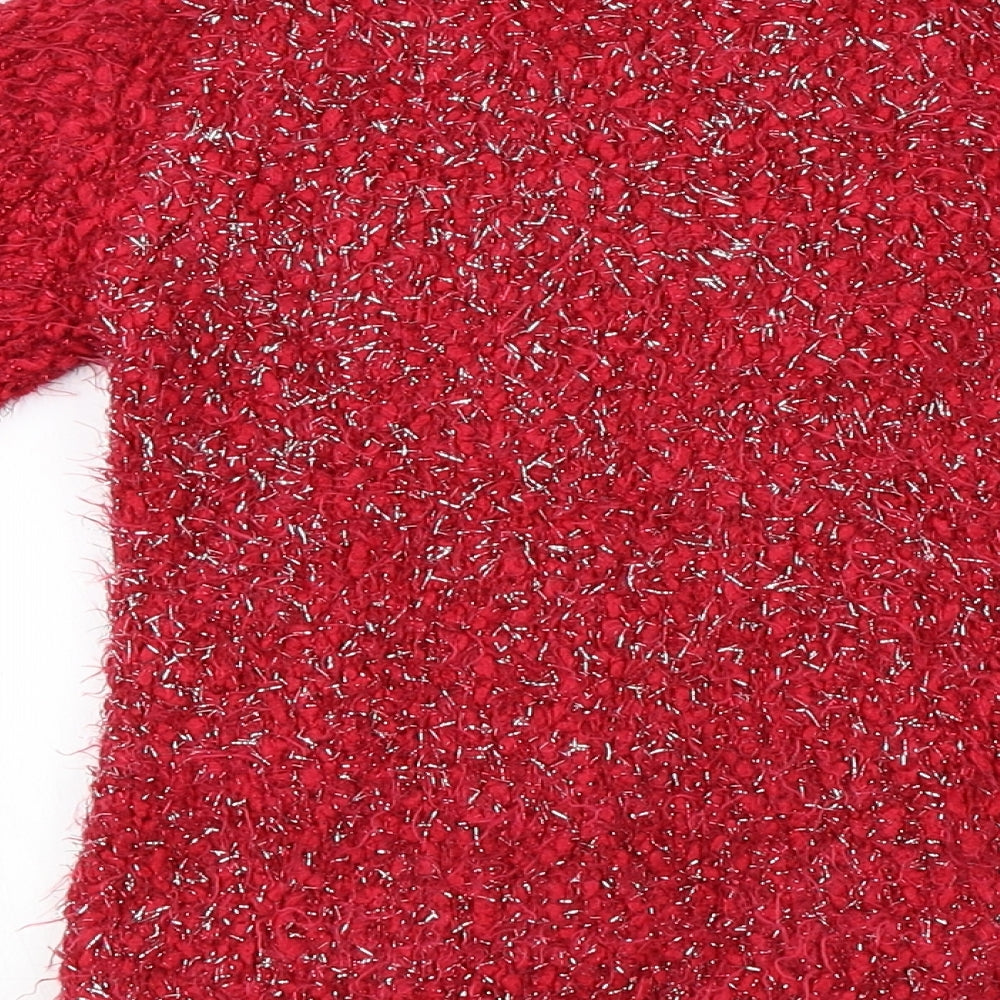 Evie Angel Girls Red Pullover Jumper Size 2 Years