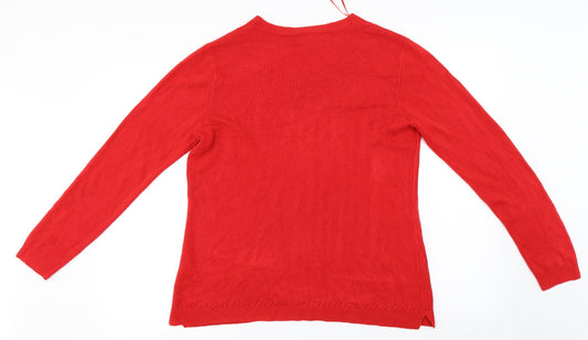 Papaya Womens Red Pullover Jumper Size 18