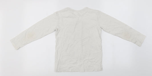 NEXT Boys White Basic T-Shirt Size 7 Years