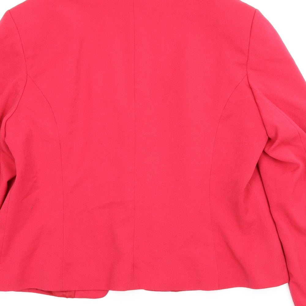 Brand and care label for Atmopshere women’s red jacket, size UK 16, - chanel jacket