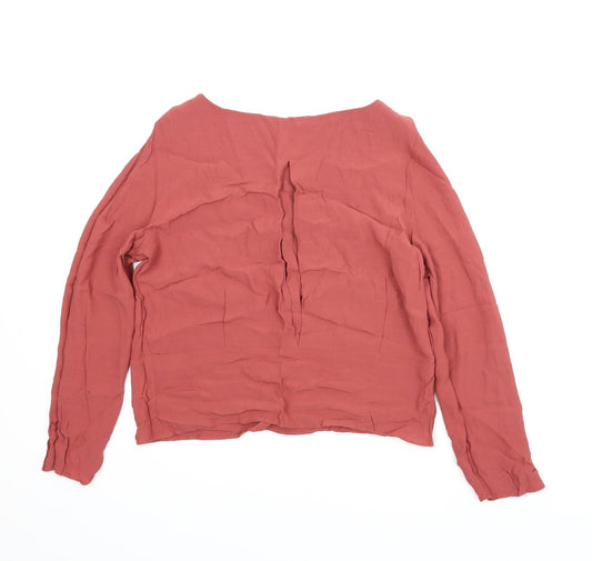 M&S Womens Red Basic Blouse Size 12