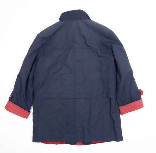 Preworn Womens Blue Parka Coat Size 14