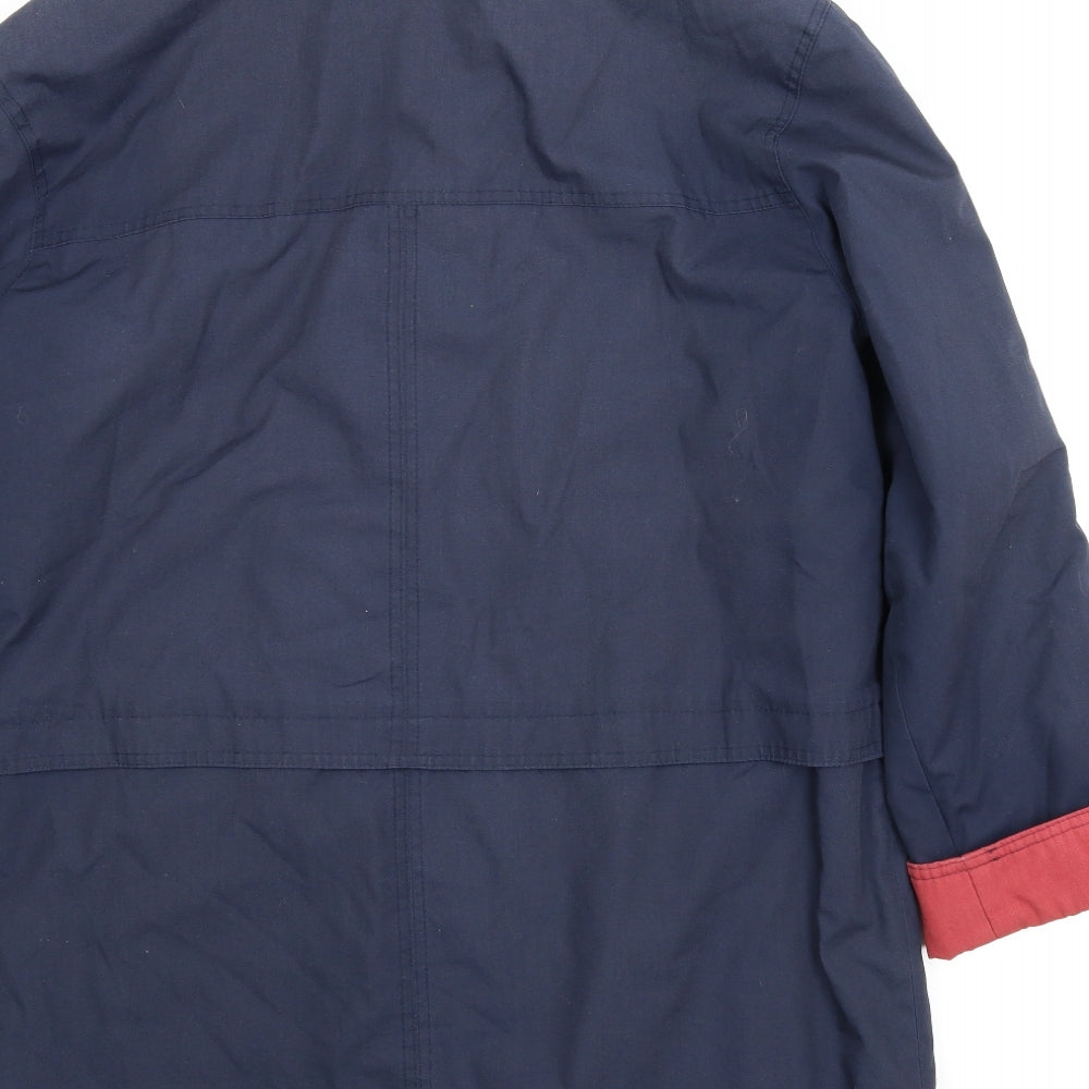 Preworn Womens Blue Parka Coat Size 14