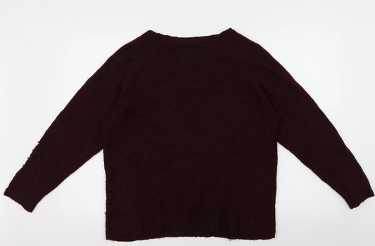 Dorothy Perkins Womens Red Knit Pullover Jumper Size 14