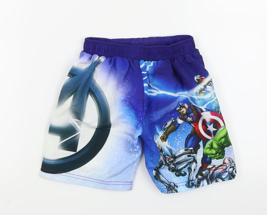 Avengers Boys Blue Cargo Shorts Size 2-3 Years - swim shorts