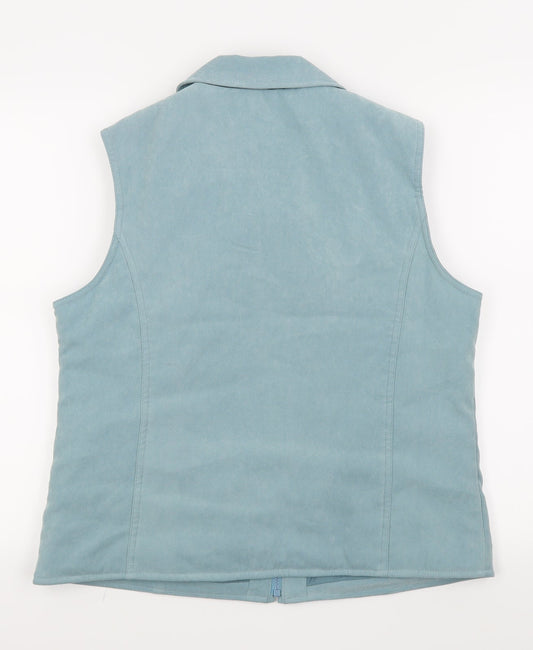 EWM Womens Blue Gilet Coat Size 14