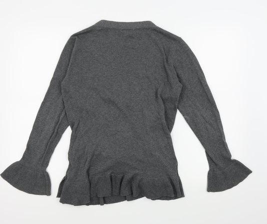 JoJo Maman Bébé Womens Grey Wrap T-Shirt Size S