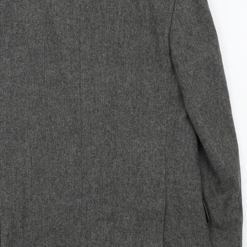 Brand and care label for Debenhams men’s grey jacket blazer, size 38