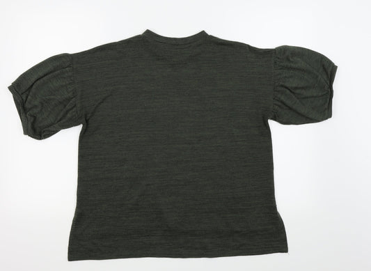 vasmasi Womens Green Basic T-Shirt Size 14
