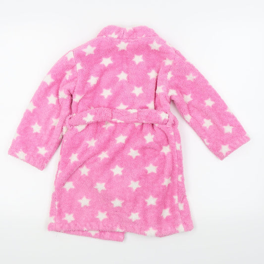 Asda George Girls Pink Solid Top Robe Size 4-5 Years
