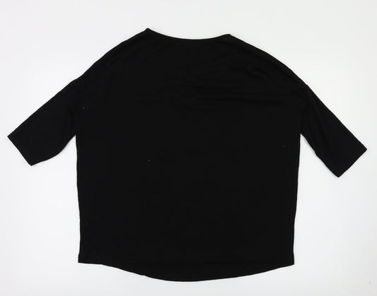 New Look Womens Black Basic T-Shirt Size S