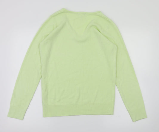 ANNE WEYBURN Womens Green Pullover Jumper Size 10