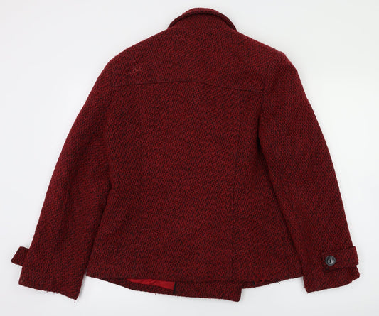 Monaco Womens Red Jacket Coat Size 12