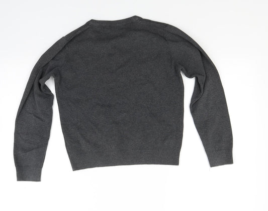 Marks and Spencer Boys Grey Pullover Jumper Size 10 Years
