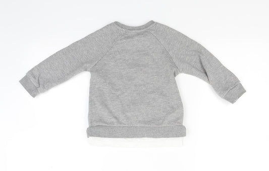 Primark Boys Grey Pullover Sweatshirt Size 2-3 Years - Dude