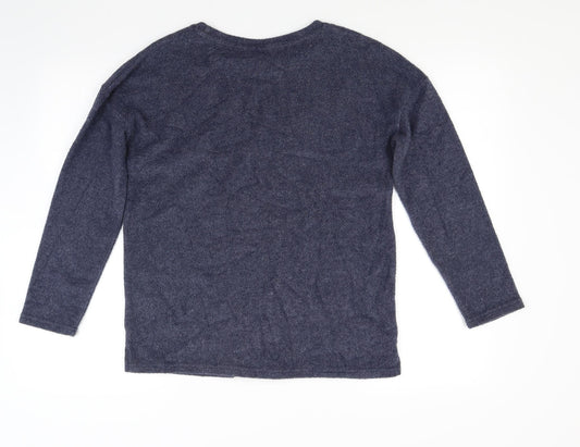 nut meg Womens Blue Fleece Pullover Jumper Size 8