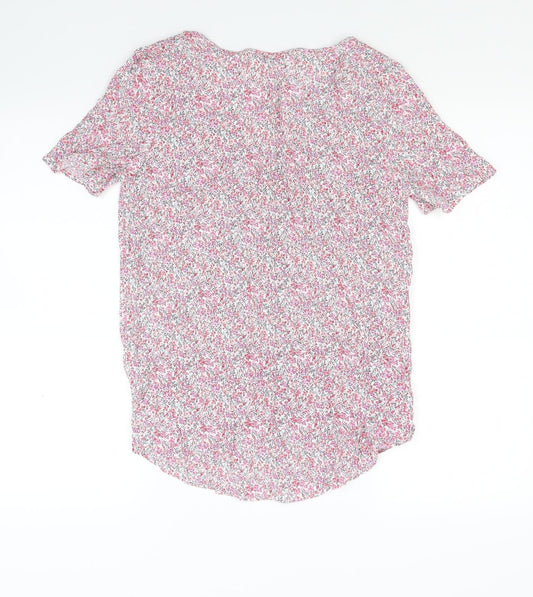 H&M Womens Multicoloured Floral Basic Blouse Size 6