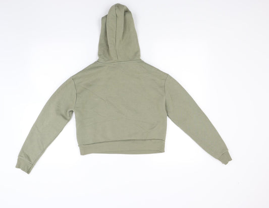 New Look Girls Green Jacquard Pullover Hoodie Size 10 Years