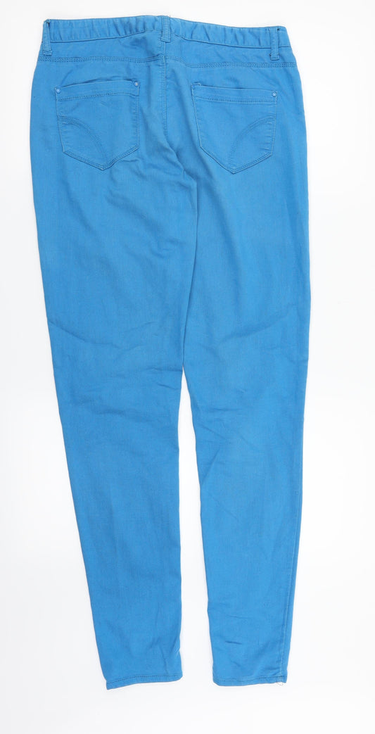 Primark Womens Blue Skinny Jeans Size 10 L31 in