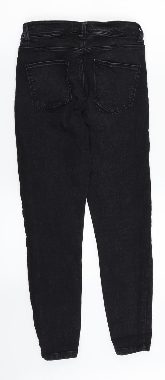 Denim & Co. Womens Black Denim Skinny Jeans Size 8 L24 in