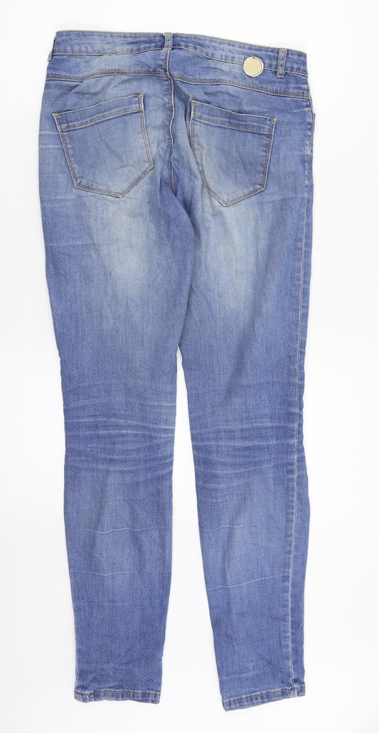 House Womens Blue Denim Skinny Jeans Size 8 L30 in