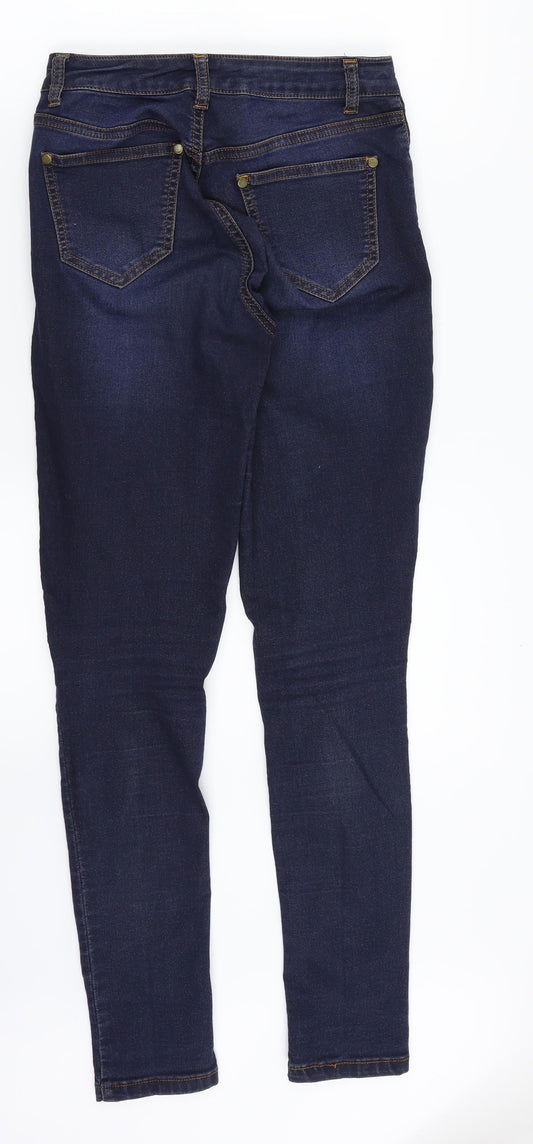 Miss Selfridge Womens Blue Denim Skinny Jeans Size 8 L29 in