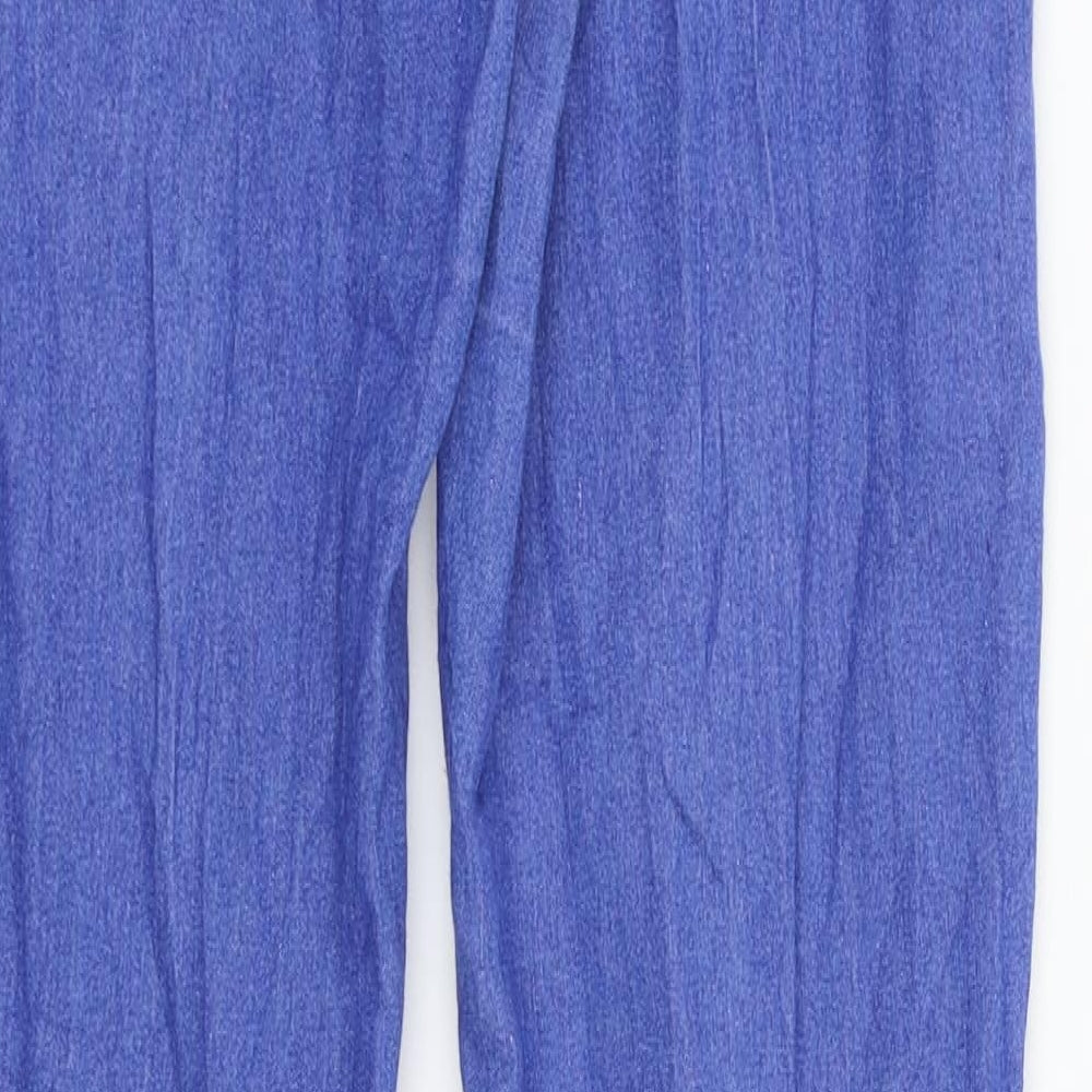 Brand and care label for Denim co. women’s blue denim straight jeans, size UK 6, 30-inch leg