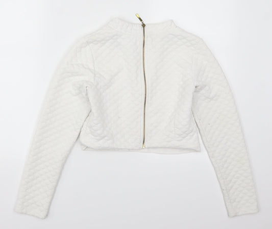H&M Womens White Pullover Sweatshirt Size XS