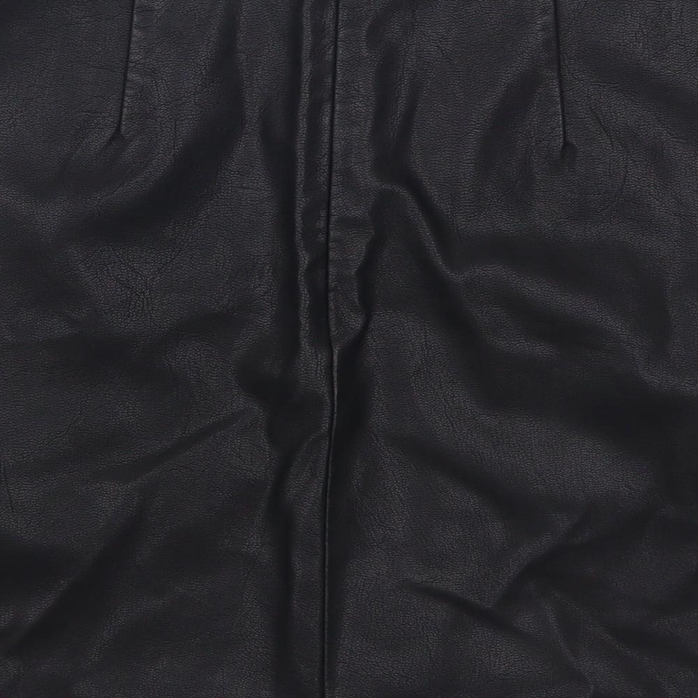 Brand and care label for Papaya women’s black a-line skirt, size UK 8