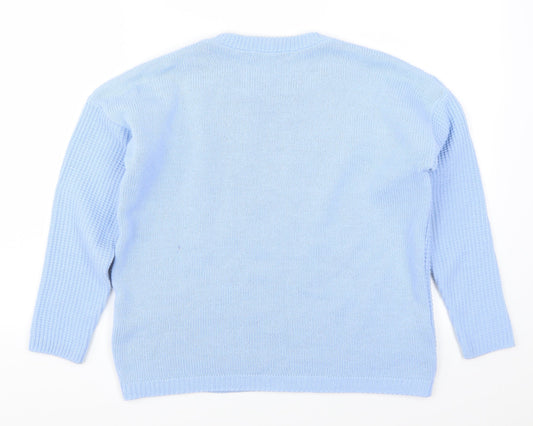 Select Womens Blue Pullover Jumper Size S