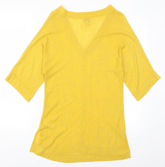 Monsoon Womens Yellow Pullover Jumper Size S