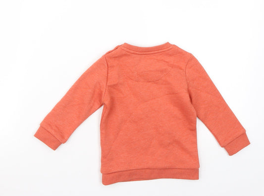 fred & flo Baby Orange Pullover Jumper Size 6-9 Months
