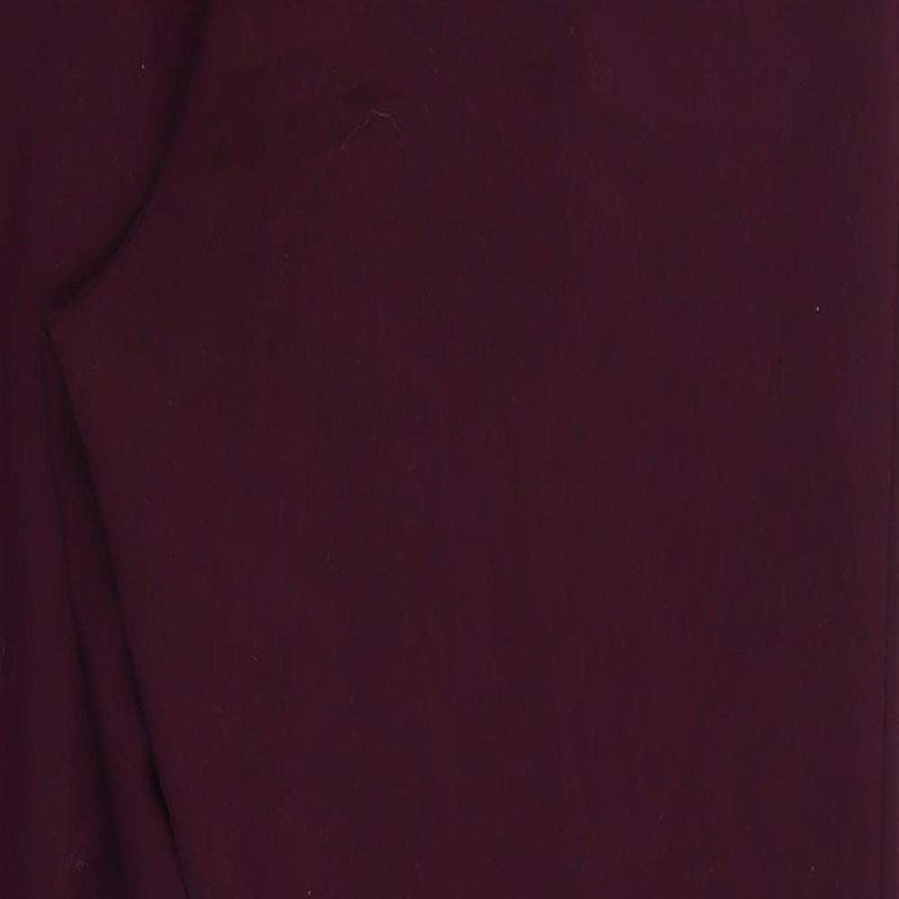 Brand and care label for Classics women’s purple trousers, size UK 14, 27-inch leg