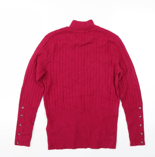 Marks and Spencer Womens Pink Rayon Pullover Jumper Size 12