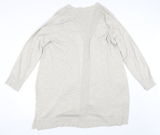 89th & Madison Womens Beige Cardigan Jumper Size XL