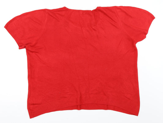 BHS Womens Red Pullover Jumper Size 20